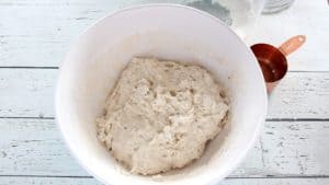 homemade bread dough in bowl