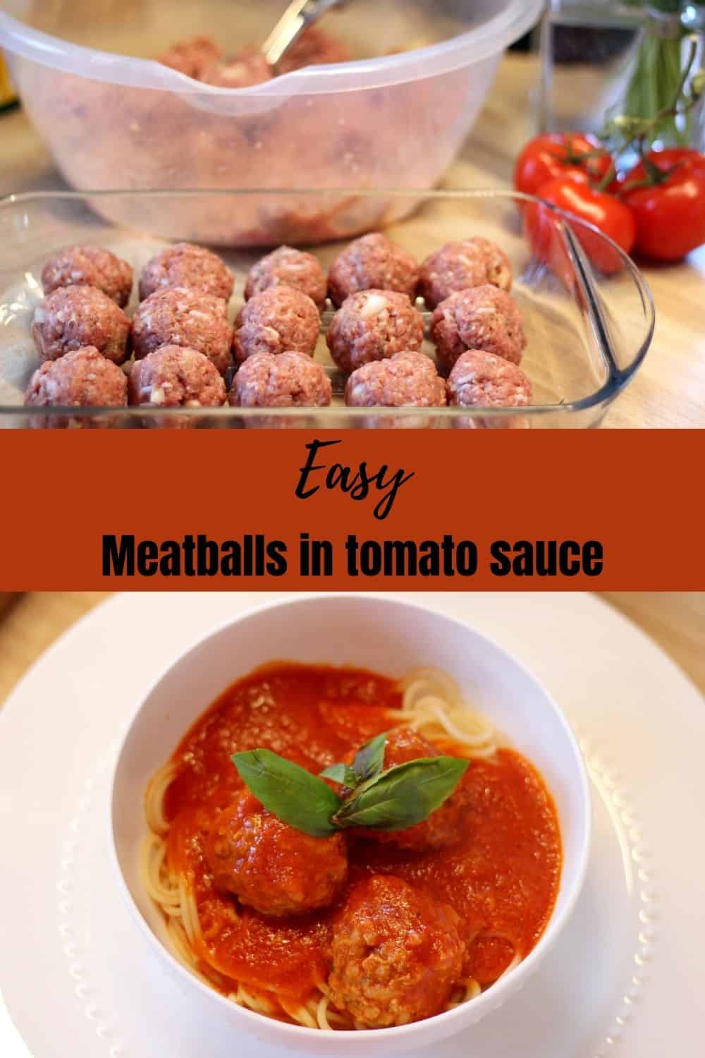 pin Meatballs in tomato sauce
