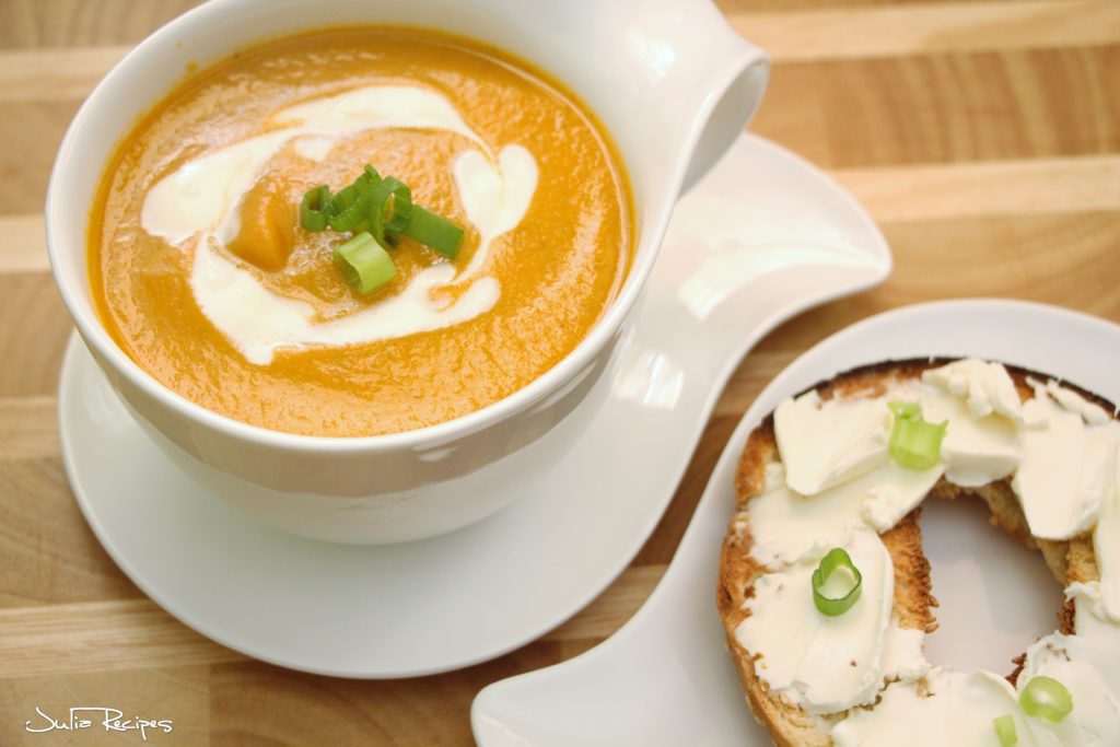 carrot soup with cauliflower