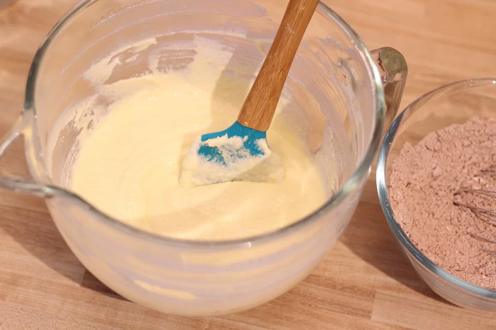 wet batter for chocolate muffins