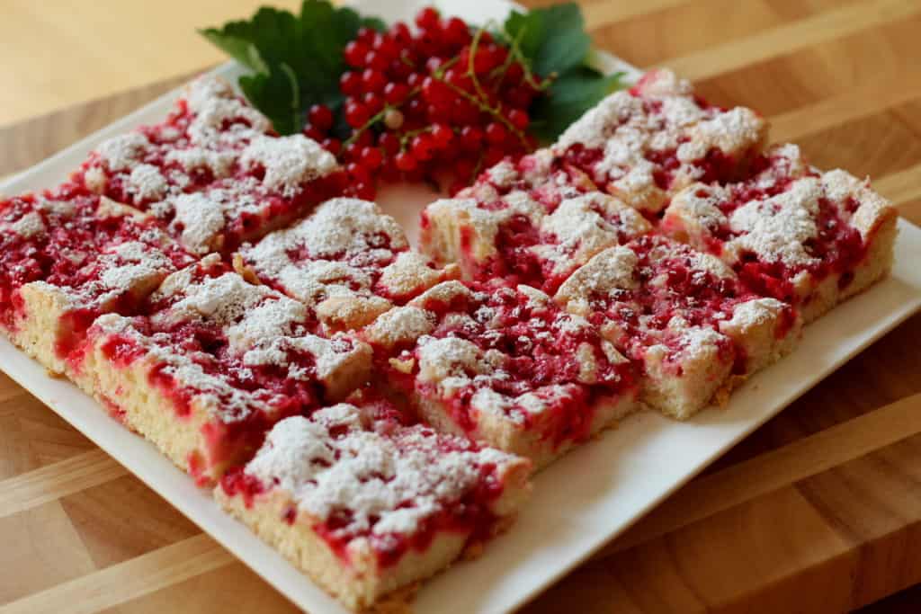 fruit cake with red currant
