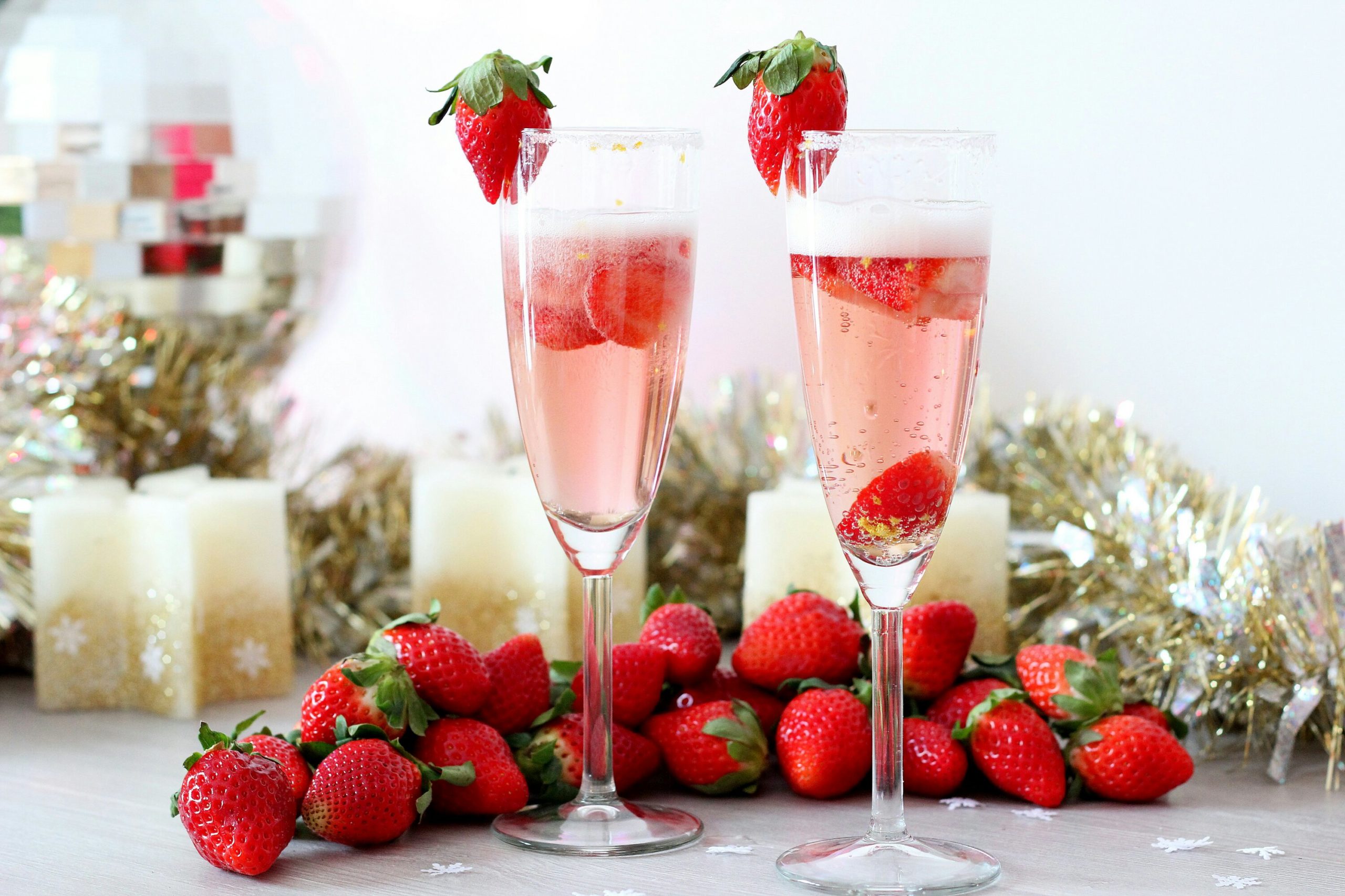 strawberry mimosa for two