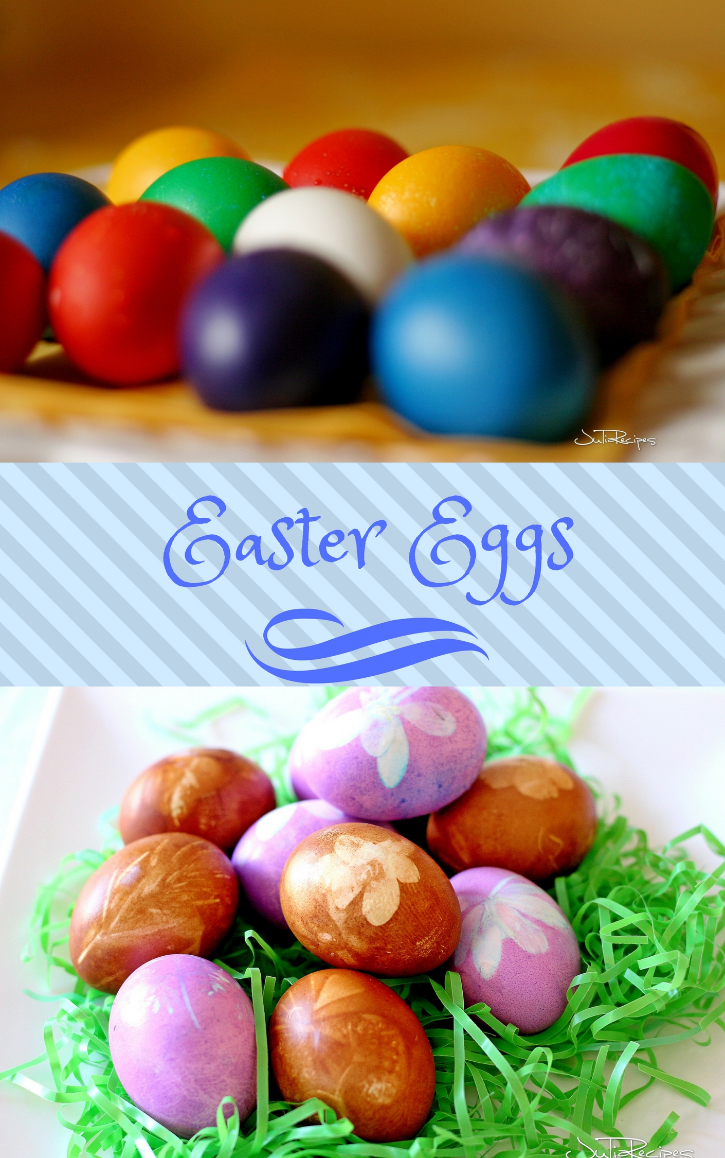 Easter coloured eggs