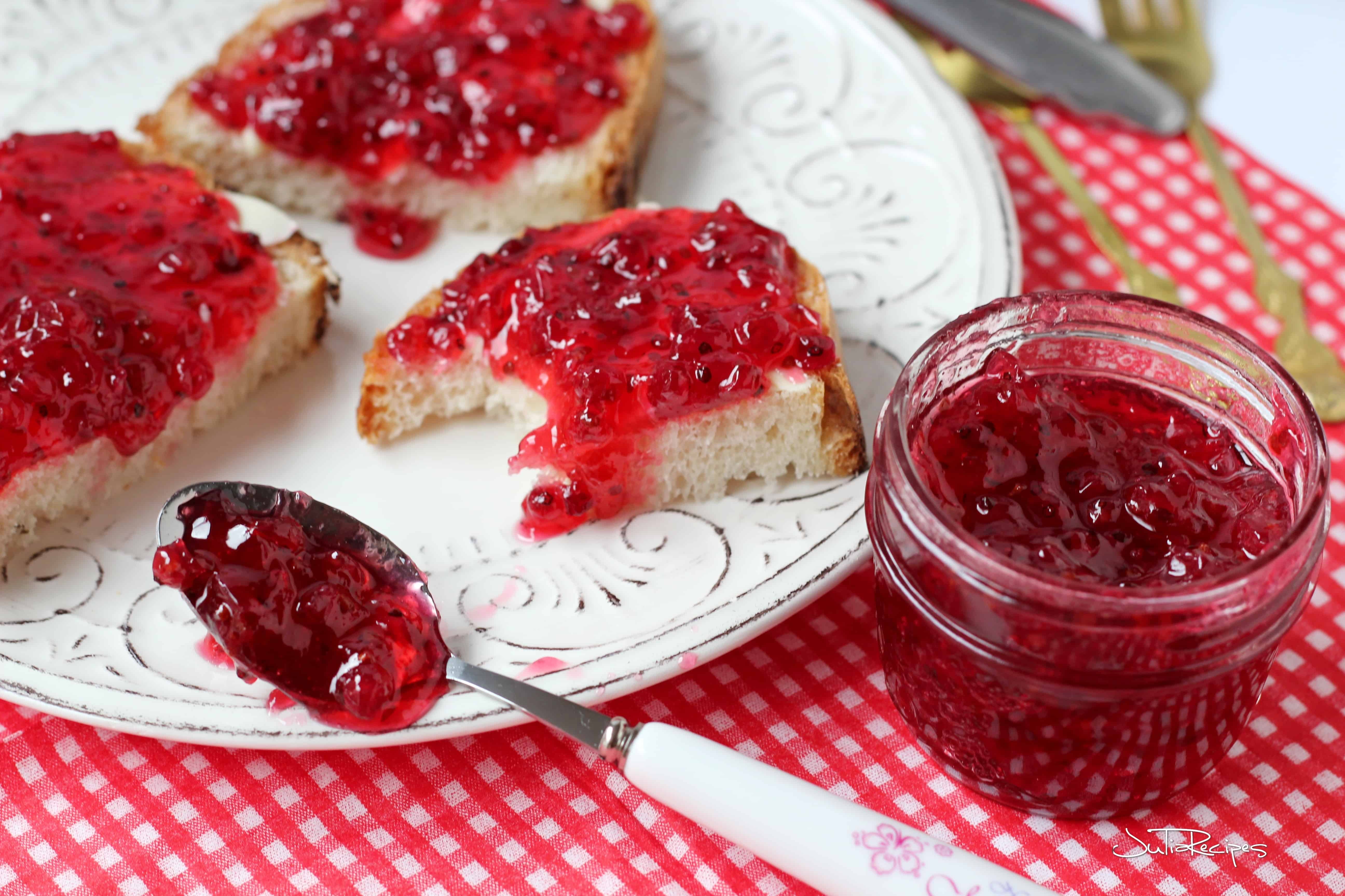 homemade red currant jam