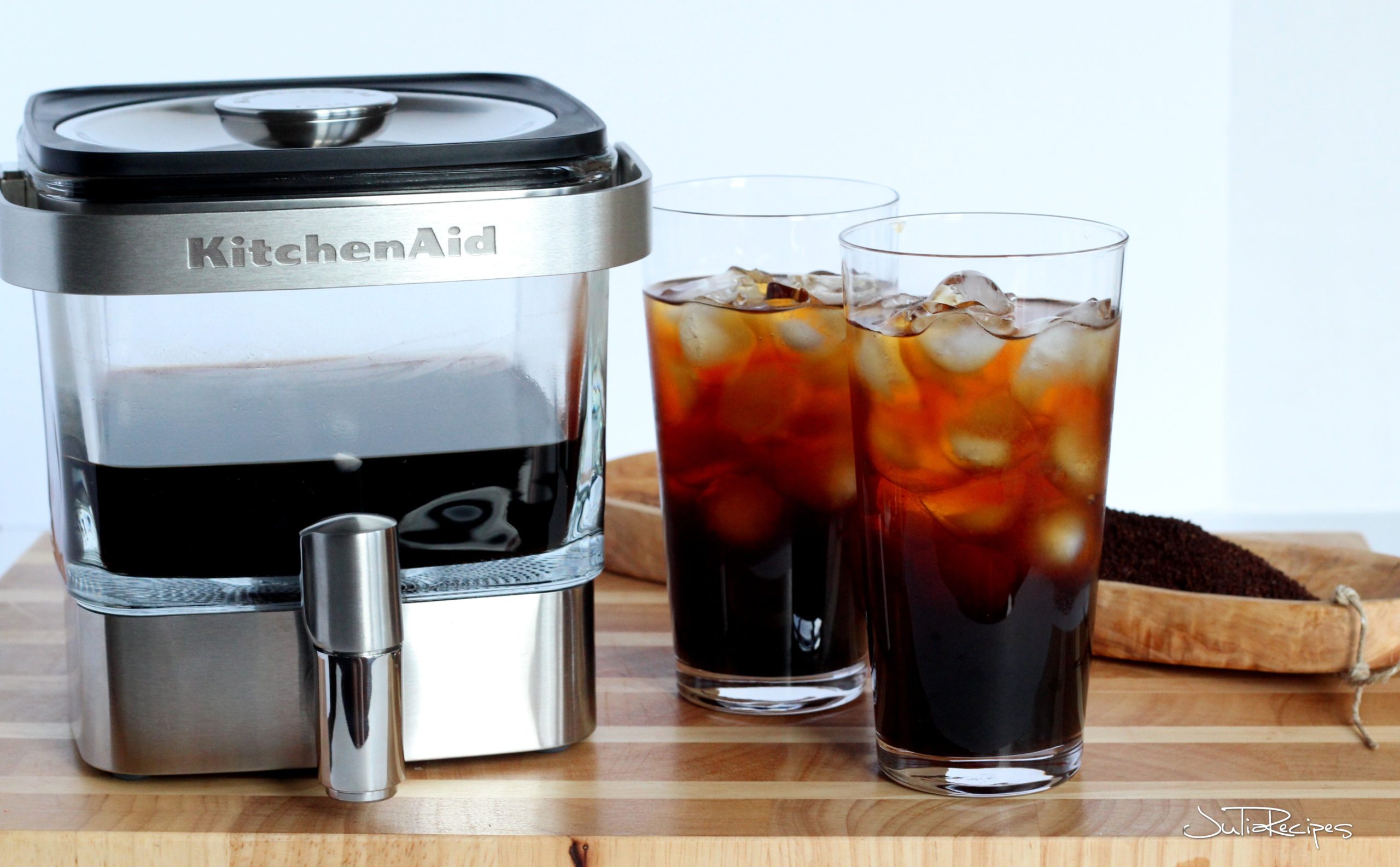 Making another batch of cold brew coffee in my @KitchenAid cold brew m, kitchen aid cold brew