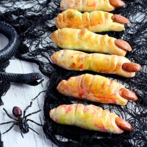 witch pizza dough fingers