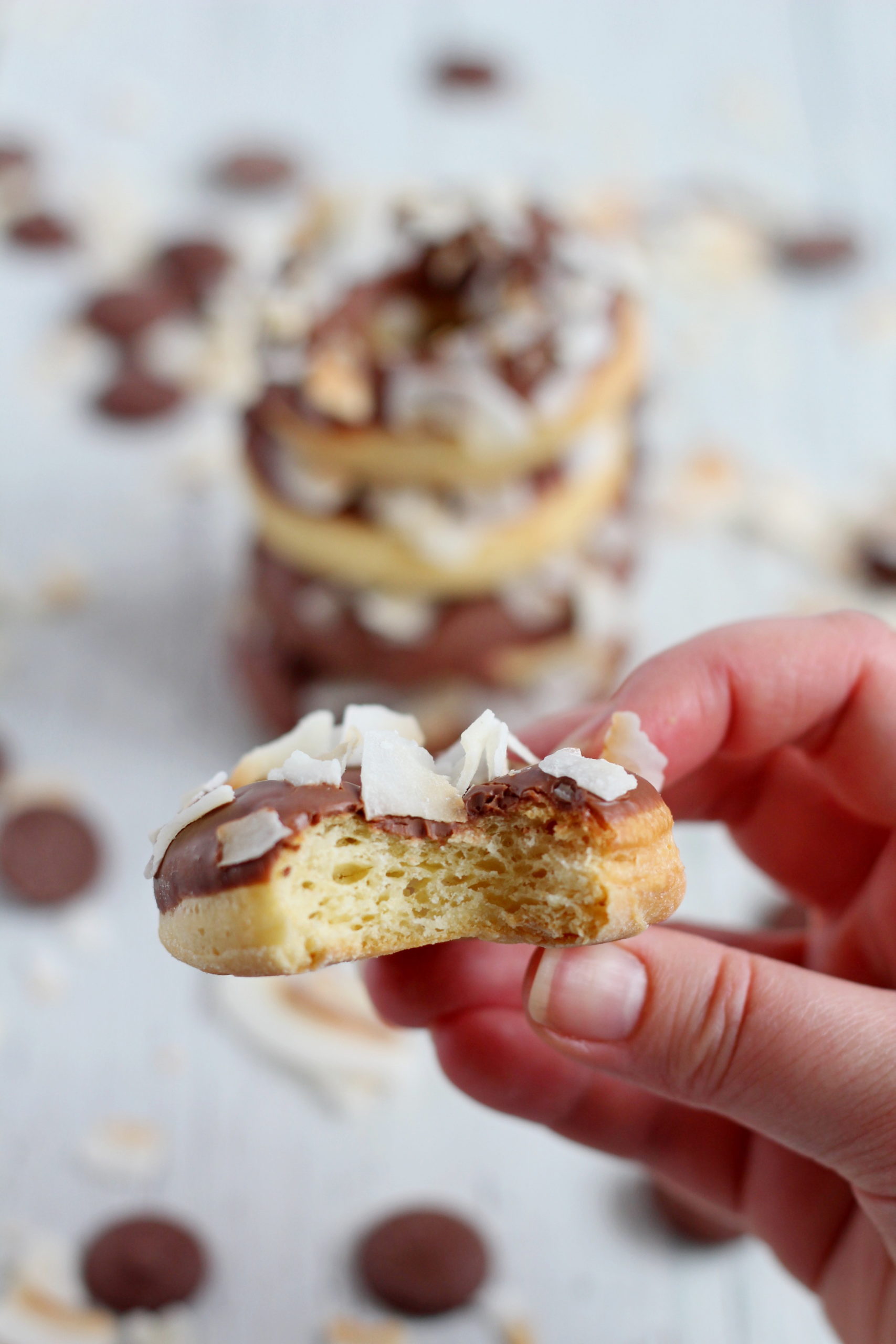 baked style donuts with chocolate glaze