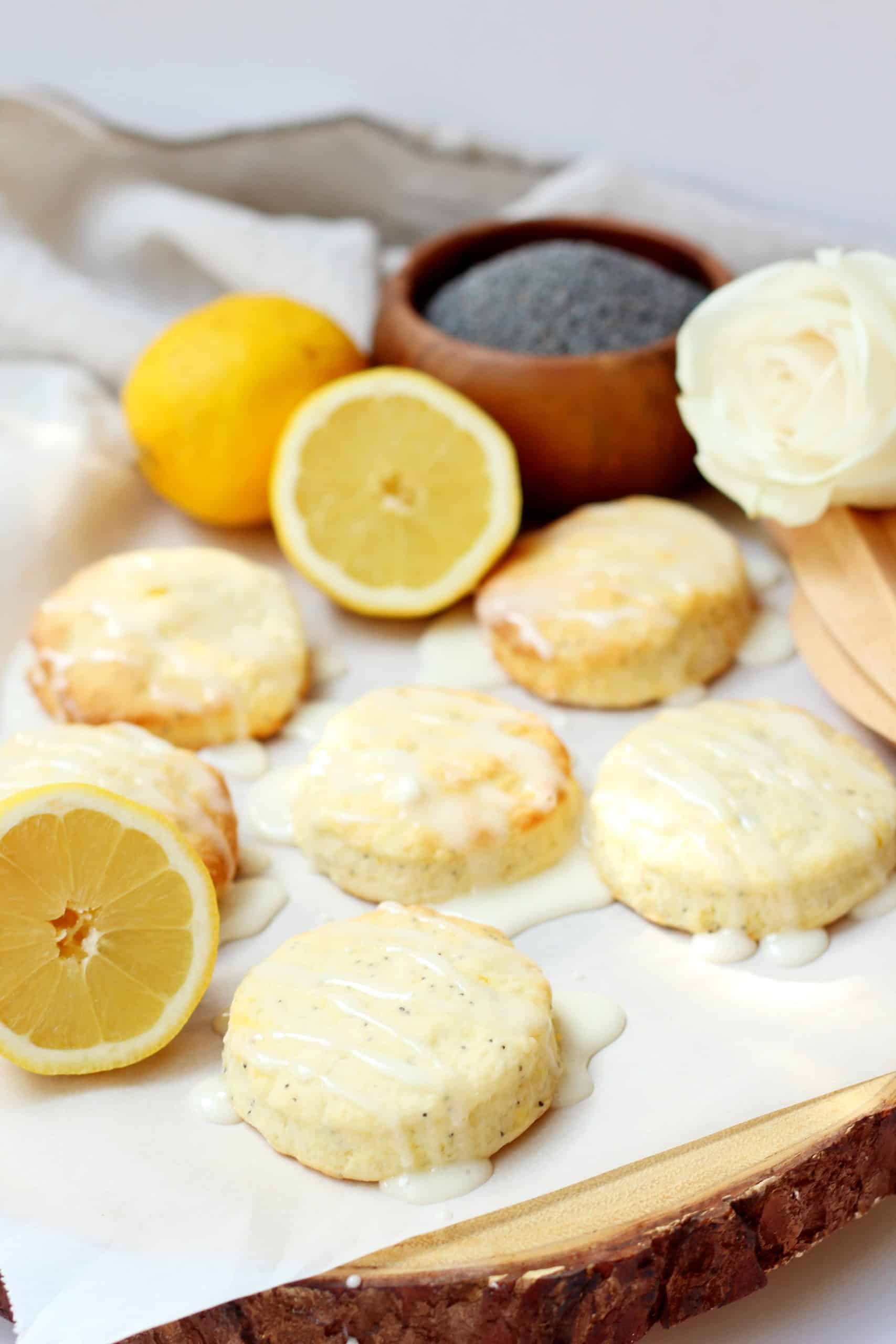 glazed lemon scones