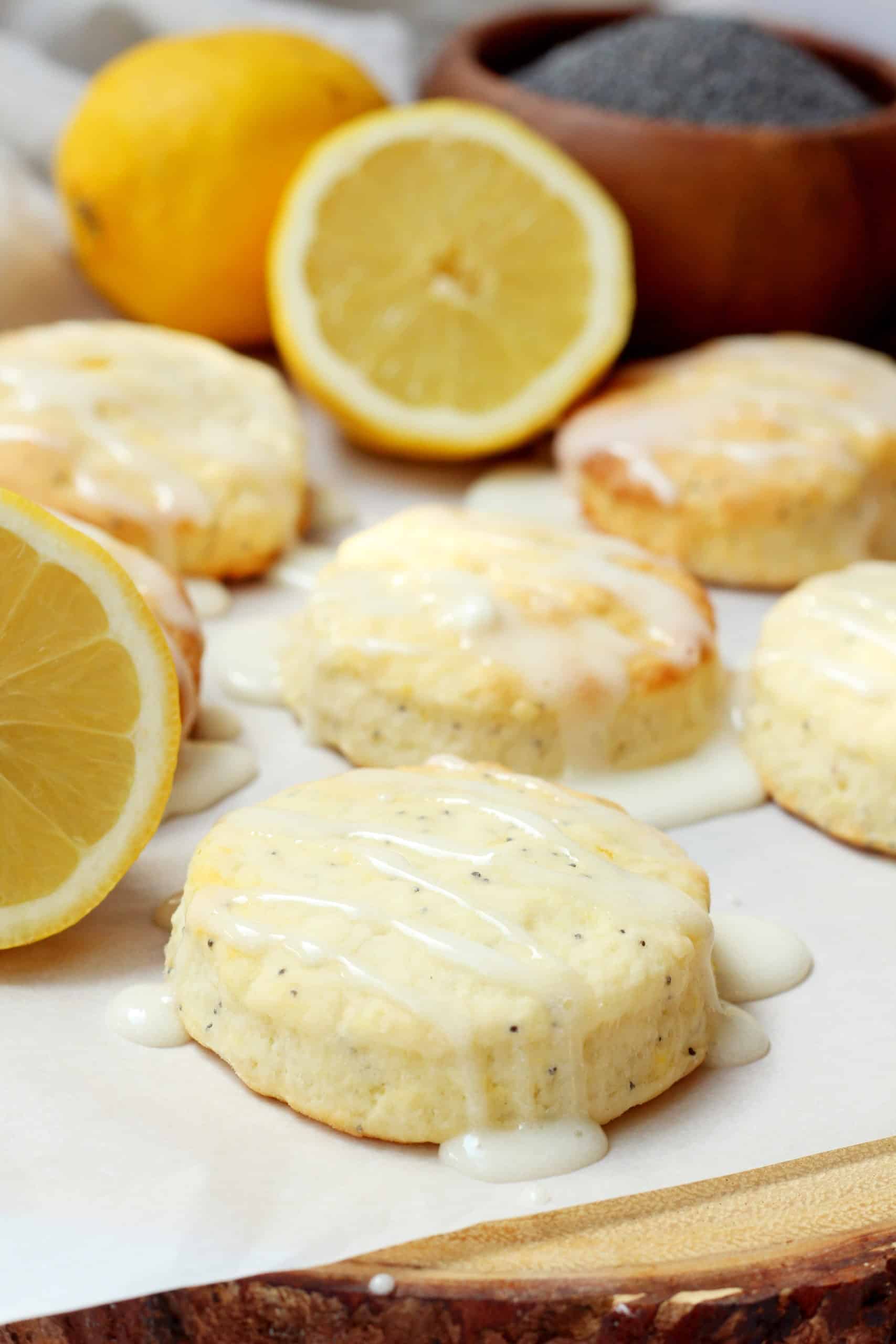 Lemon poppy seed scones with real lemons