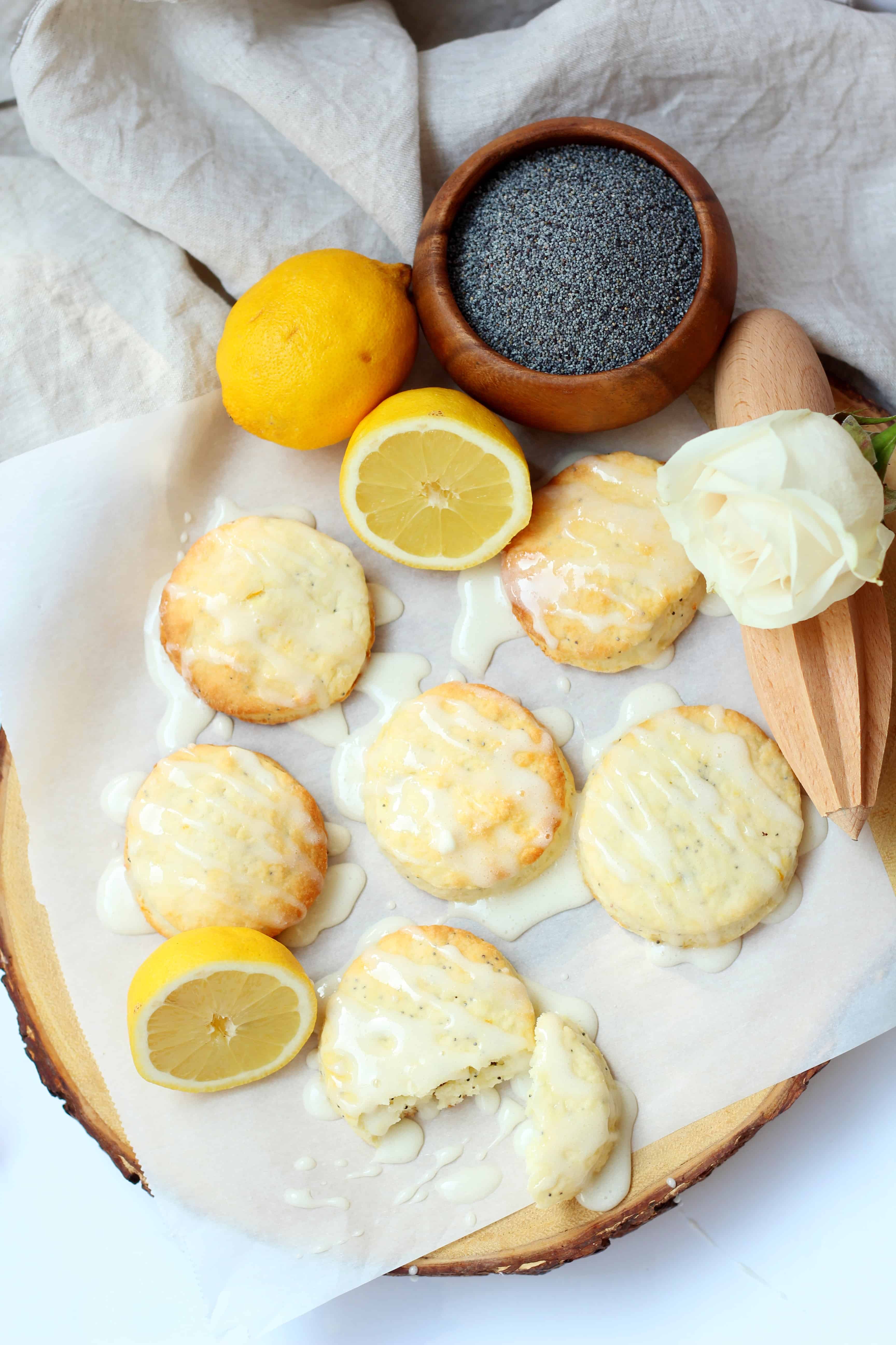 glazed lemon scones