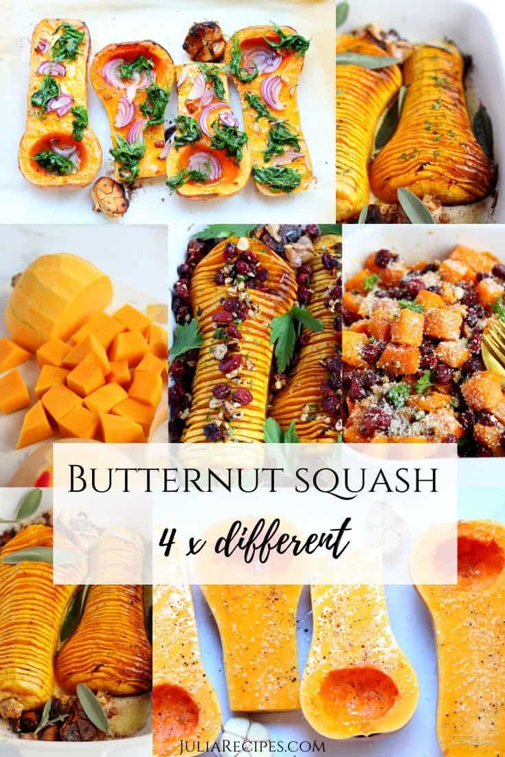 four ways how to make Butternut squash