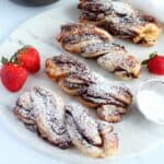 featured image nutella puff pastry twists