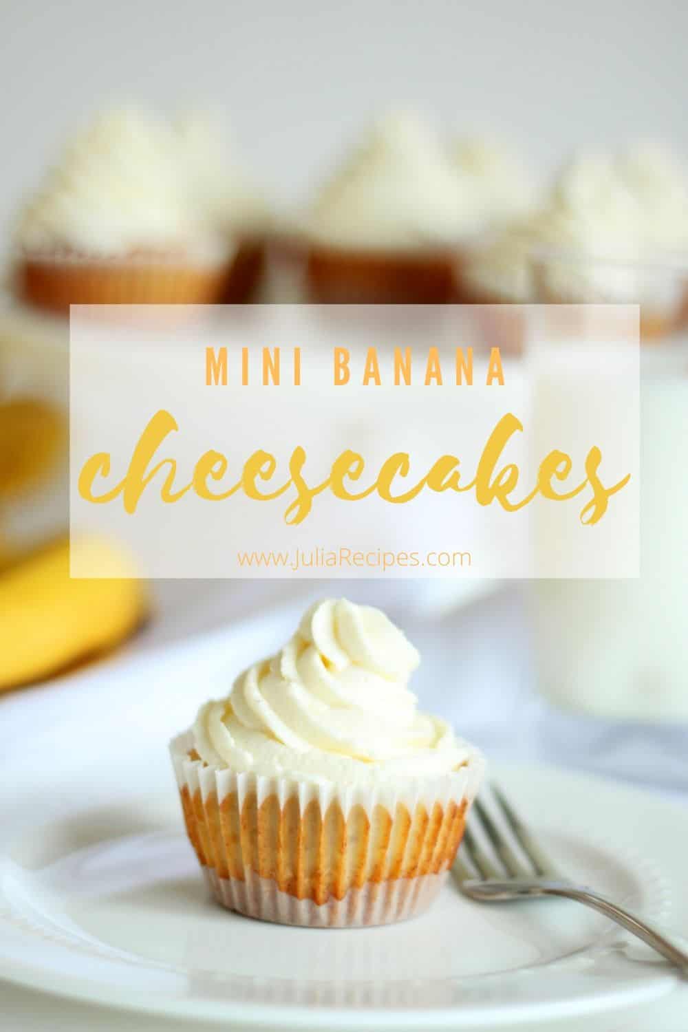 mini banana cheesecake