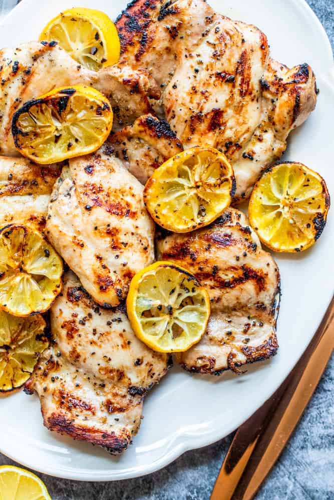 grilled lemon pepper chicken thighs