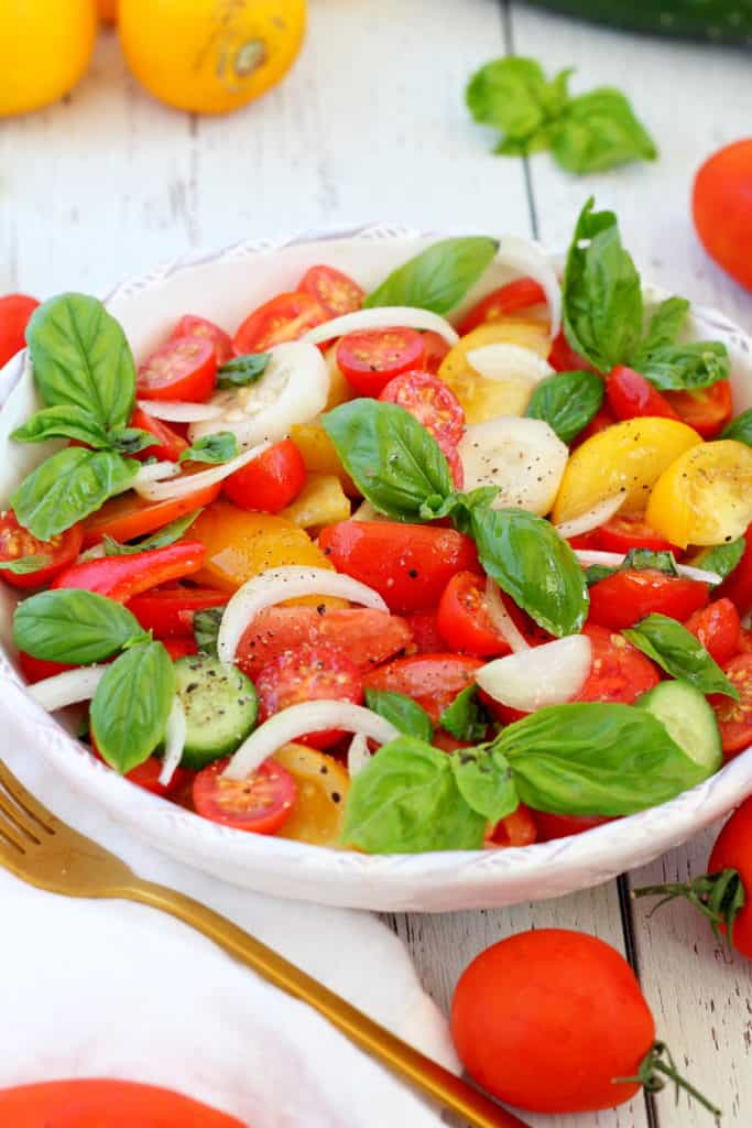 colorful tomato salad