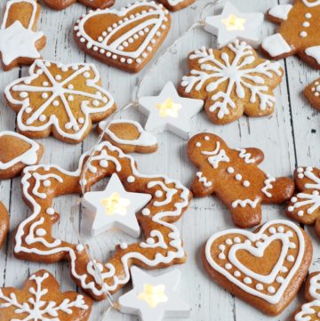 ginger cookies decorated with icing