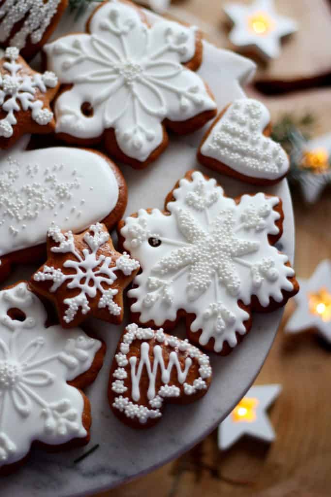 decorated cookies with icing