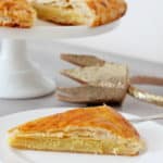 galette des rois slice of cake with almond filling