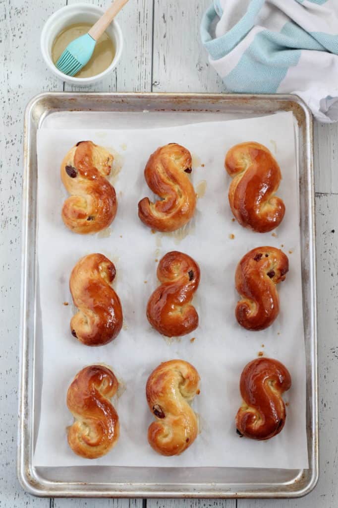 baked pastry on baking sheet