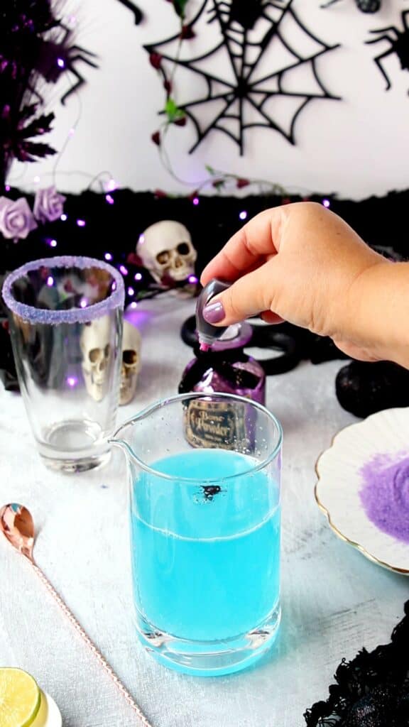 stirring blue energy drink