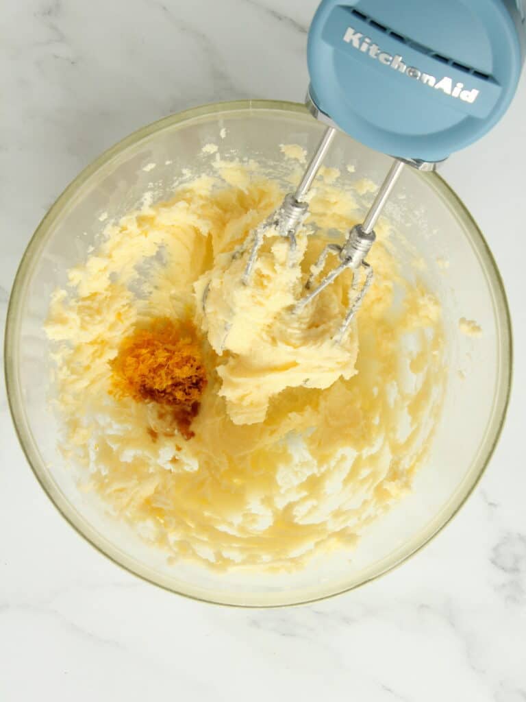 creamed butter with orange zest