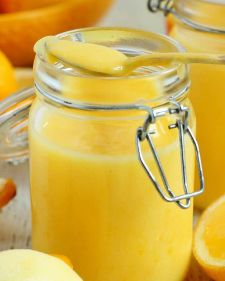 lemon curd in mason jars featured image
